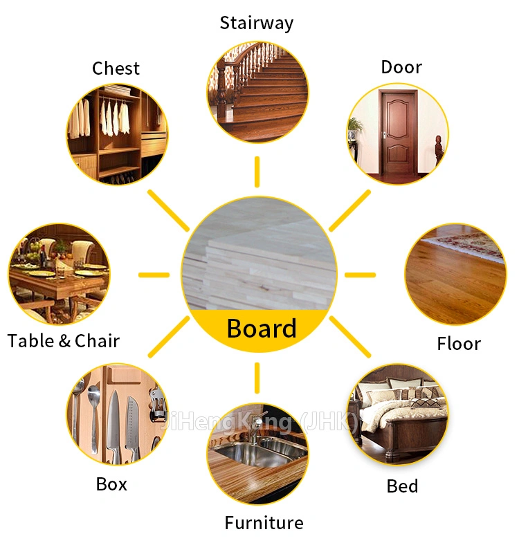 AA Ab E0 Building Material Rubber Wood Wooden Board Without Knotty