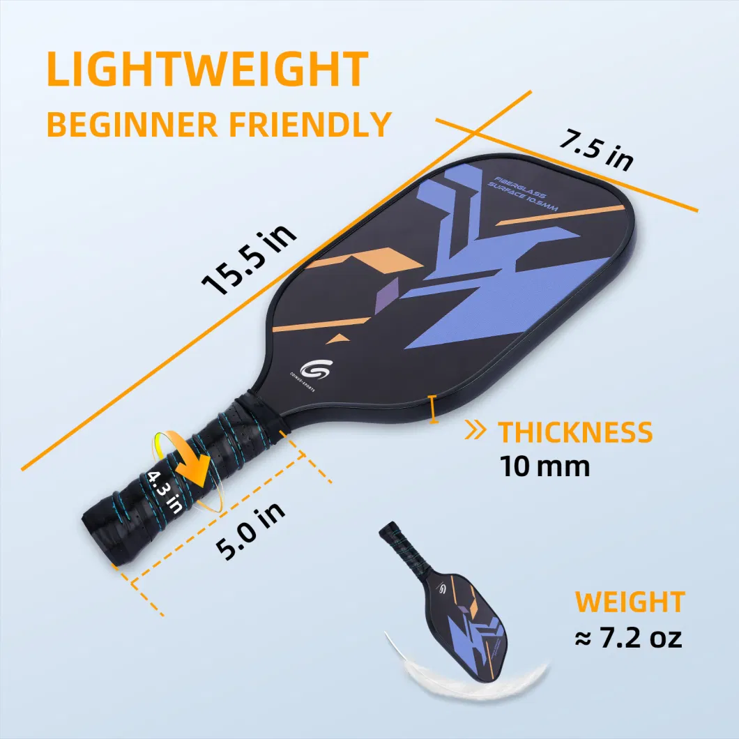 Coinus Lightweight Usapa Approved Fiberglass Pickleball Paddle High Quality Fiberglass Pickleball Paddle