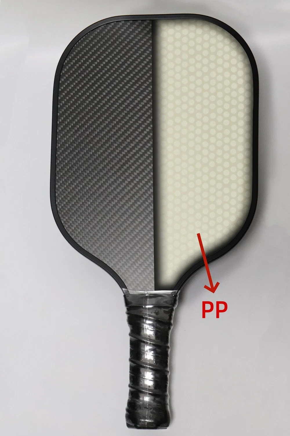 16mm Core Fiberglass Polypropylene Honeycomb Core Traditional Shape Pickleball Paddle