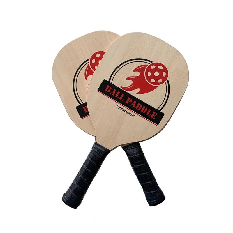 Wood Pickleball Paddle Equipment Wooden Paddle Ball Rackets for Beach Ball Paddles