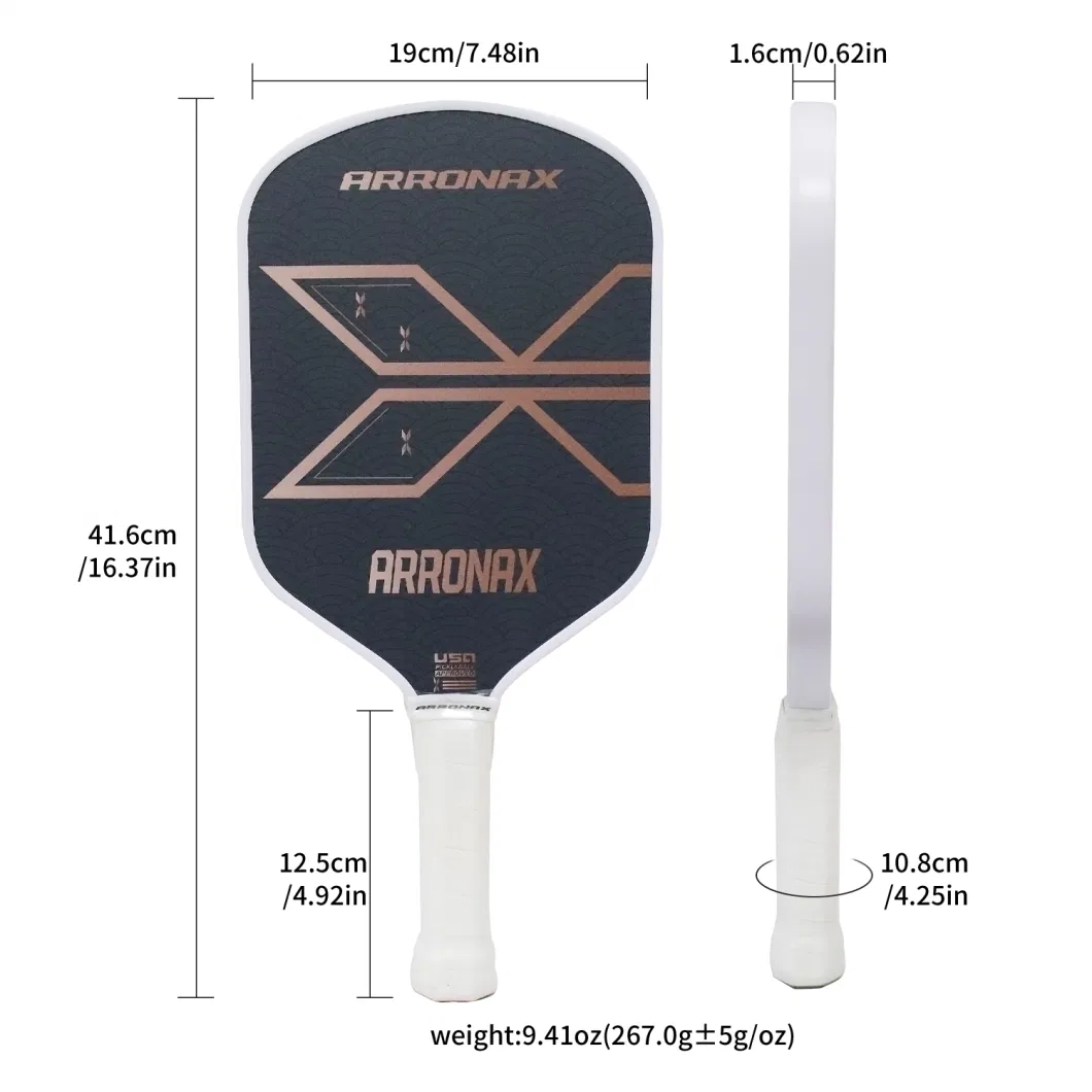 Manufacturing Factory Pickleball Paddle 16mm Fiberglass Graphite Honeycomb Custom Pickleball Paddle