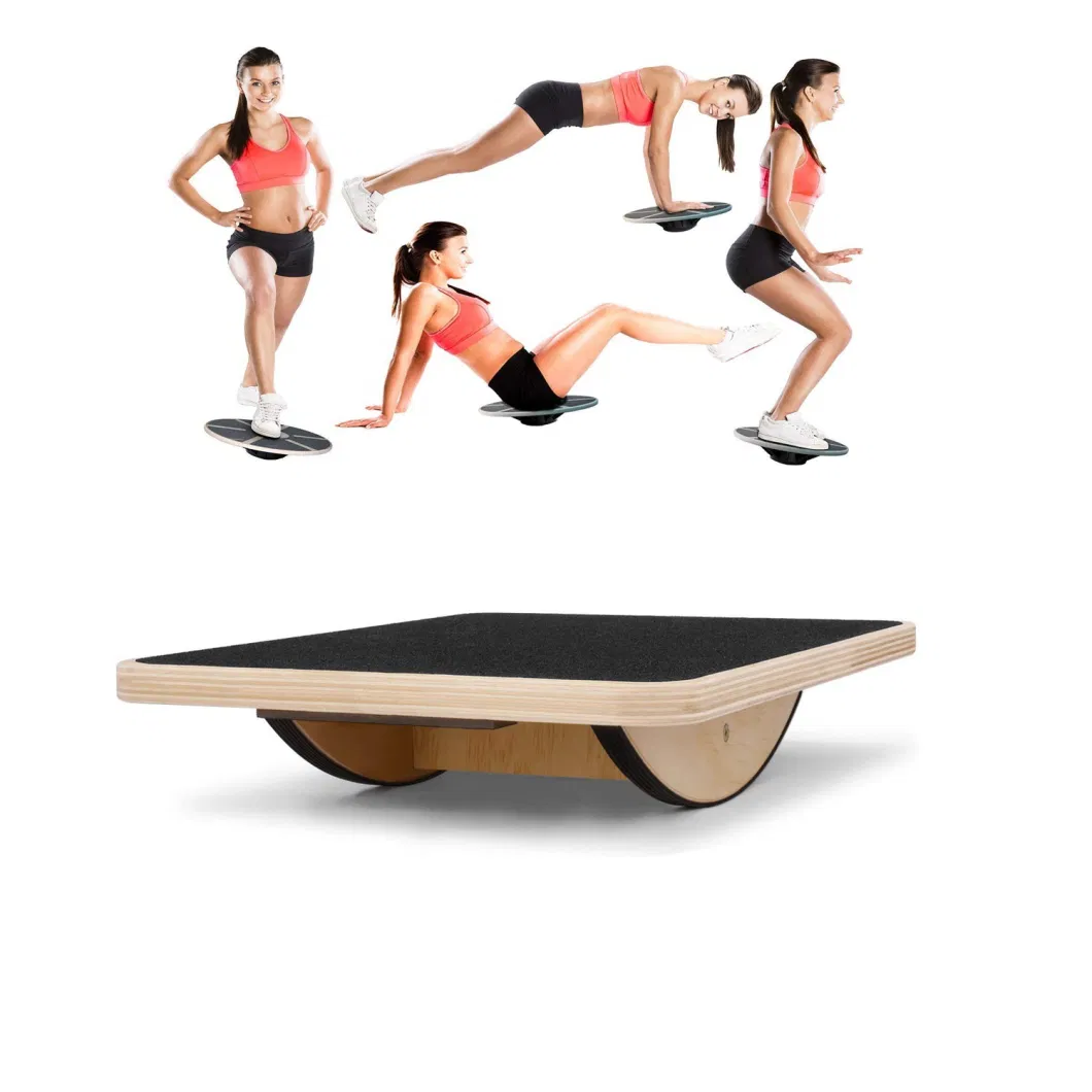 Fitness Training Yoga Exercise Wooden Wobble Balance Board