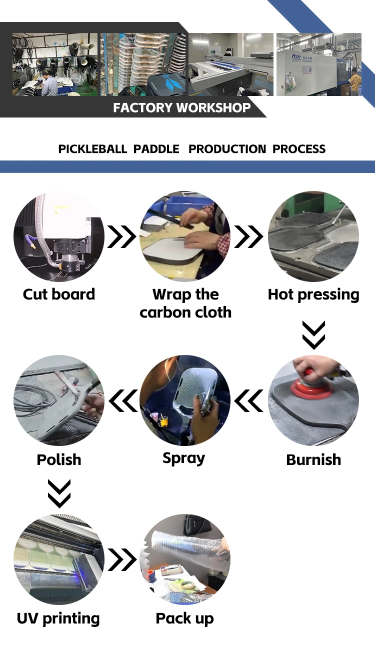 Customized New High Quality Professional Usapa Approved Fiberglass Carbon Fiber Pickleball Paddles