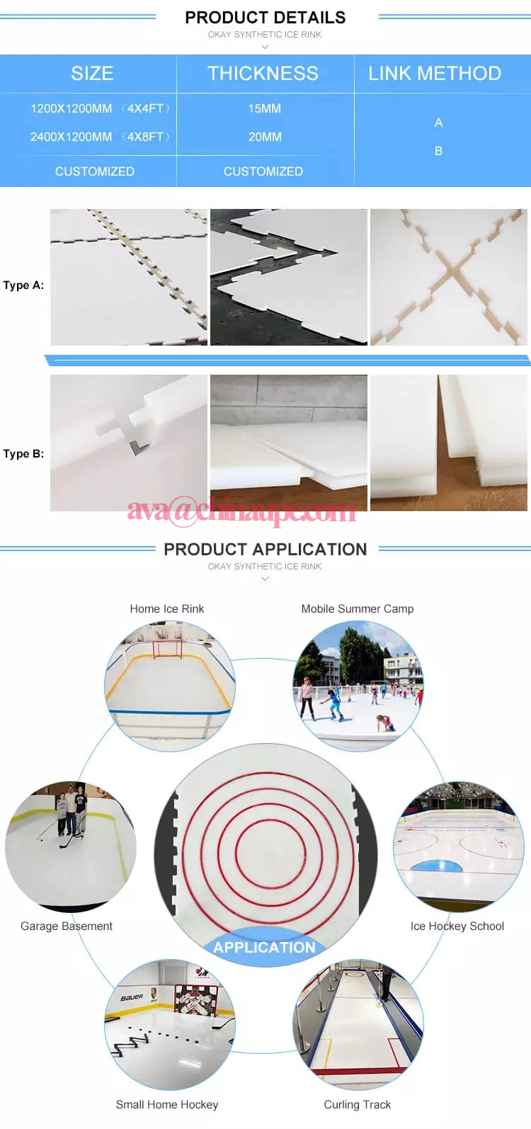 Dryland Hockey Shot Revolution UHMWPE Synthetic Ice Tiles for Sale