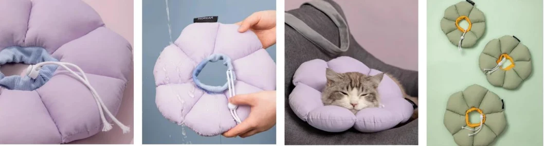 Waterproof 3D Sponge Soft Pet Cat Dog Elizabethan Collar for Protecting Cat After Surgery