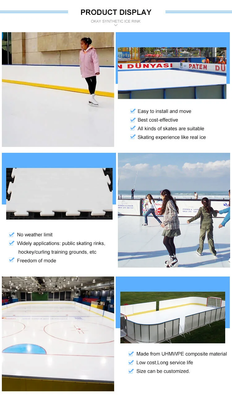Hockey Shooting Training Self-Lubricating Best Revolution UHMWPE Synthetic Ice Skating Tiles