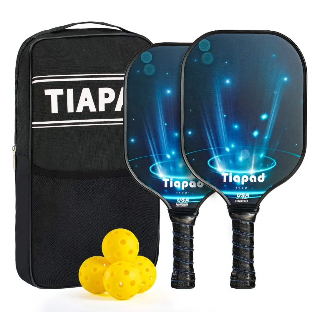 2 or 4 Paddle Set for Adult Indoor Outdoor Lightweight PP Honeycomb Graphite Carbon Pickleball Paddle