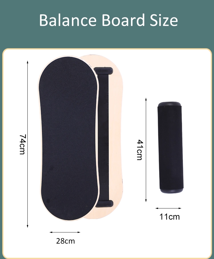 Surf Balance Board Non-Slip Training Board with Adjustable Stoppers Balance Exercise Equipment for Fitness Workout, Wobble Board for Adults &amp; Kids, Skateboard