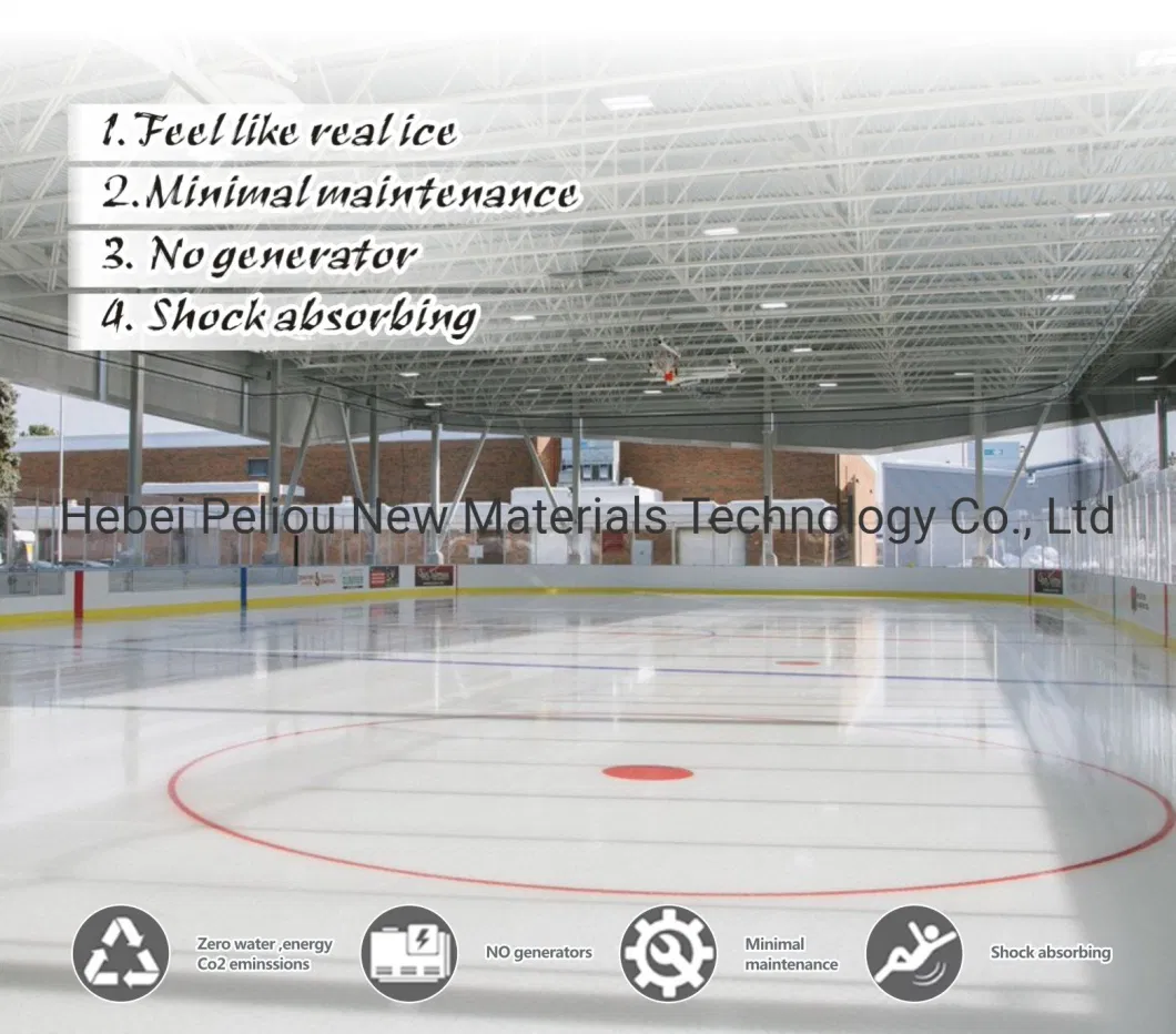 Mobile White Wear Resistant Self Lubrication UHMWPE Synthetic Ice Rink
