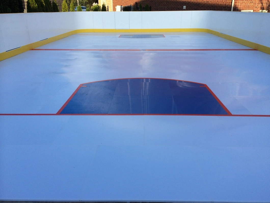 Inflatable Slip Agent Infused UHMWPE Ice Rink Synthetic Flooring Ice Tiles