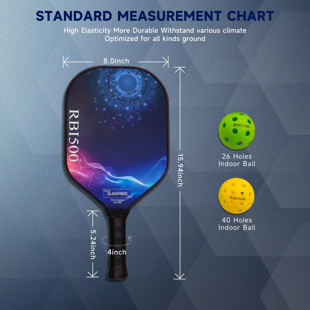 High Quality Fiberglass Pickleball Paddle Racket Sets