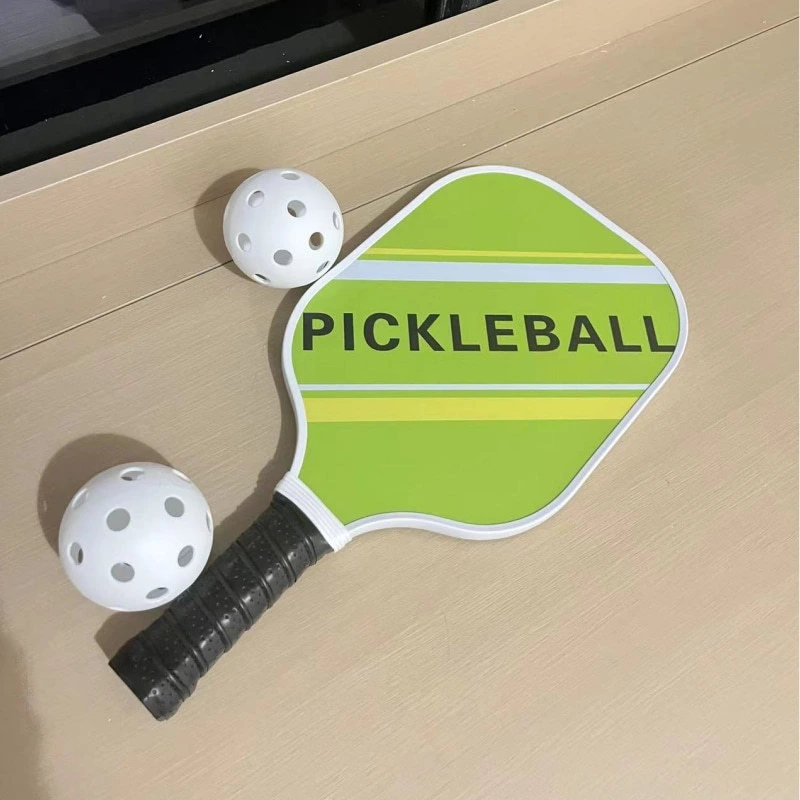 Outdoor Fiberglass Pickleball Paddle Pickle Ball Set, Pickleball Gift, Green Color