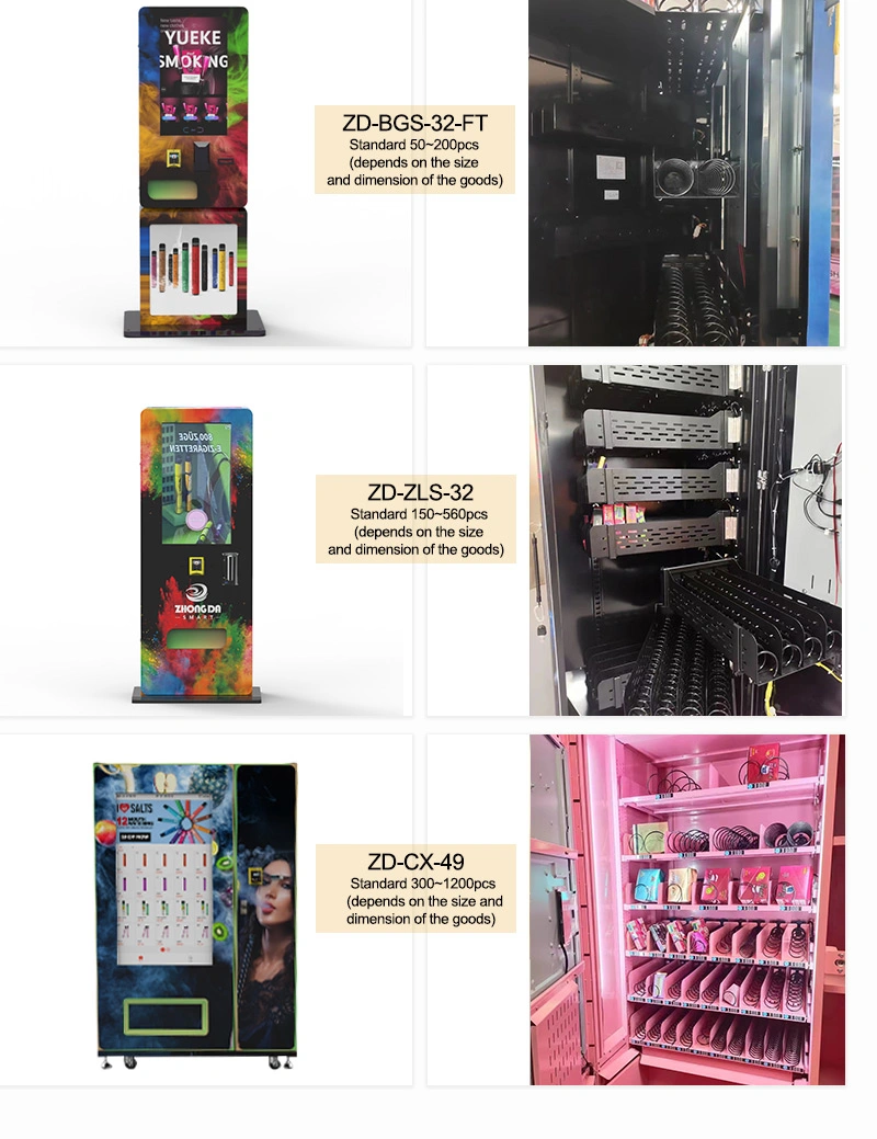 Automatic Custom Cigarettes Vape Small Vending Machines for Retail Items