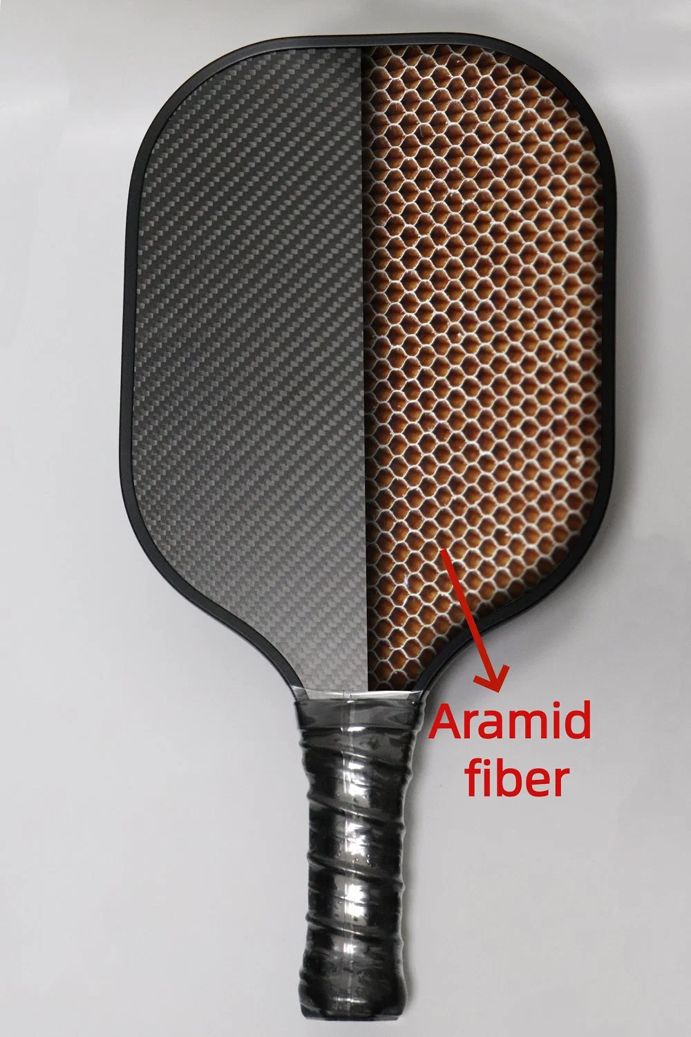Custom Graphite Carbon Fiber Pickleball Paddle with Polypropylene Hybrid Honeycomb Core Usapa Approved