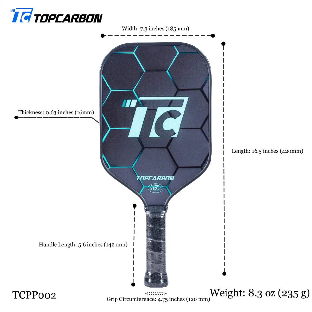 High-Level Polypropylene Honeycome Core Fiberglass UV Printing Usapa Approved Pickleball Paddle Rackets