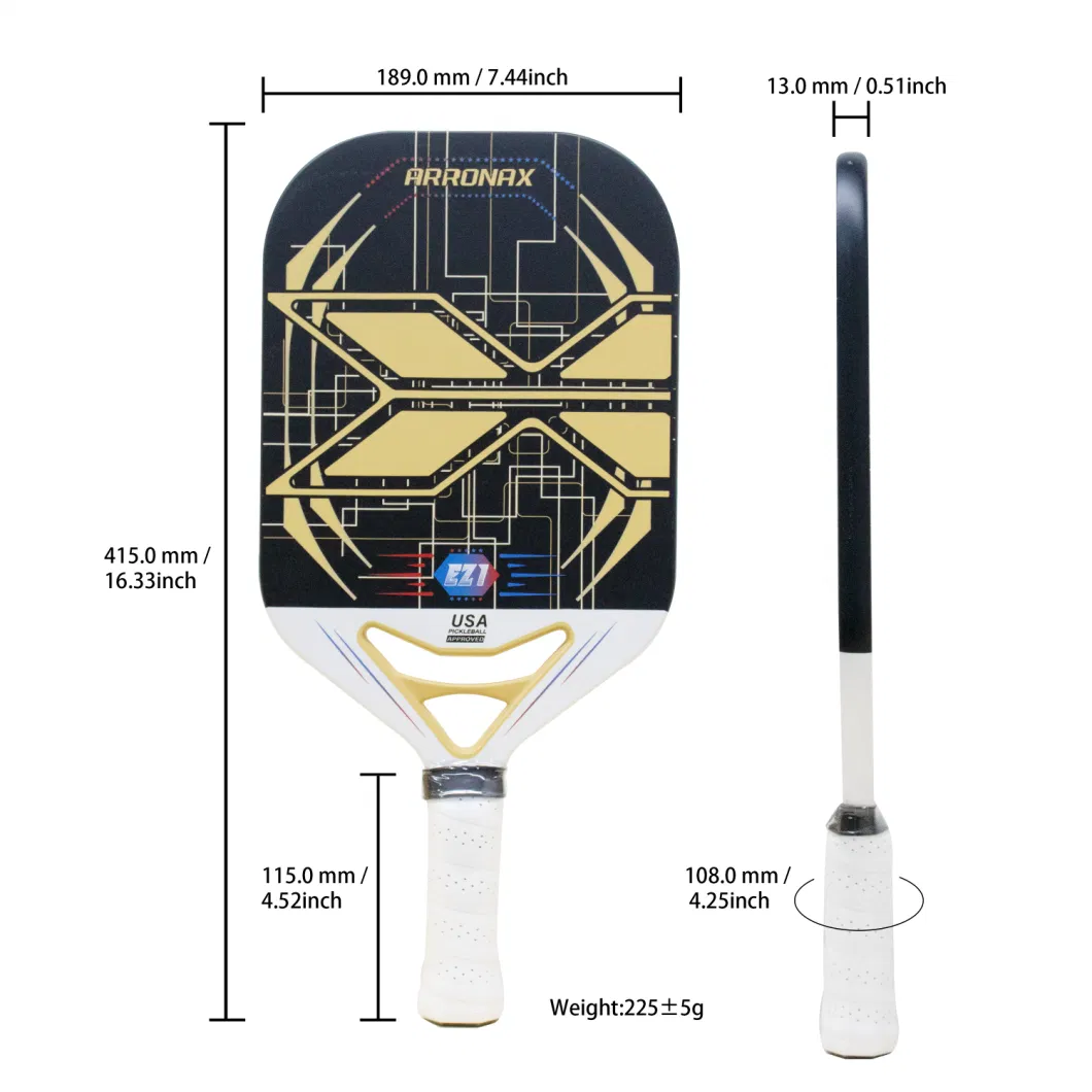 Arronax 2024 Hot Sale 3D 18K Carbon Fiber Lightweight Durable EVA Foam Pickleball Paddle Racket