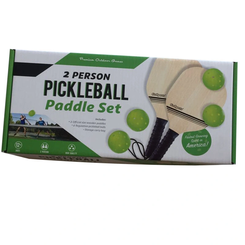 Pickleball Paddle Set 2 Rackets 4 Balls Pickleball Paddle Wood