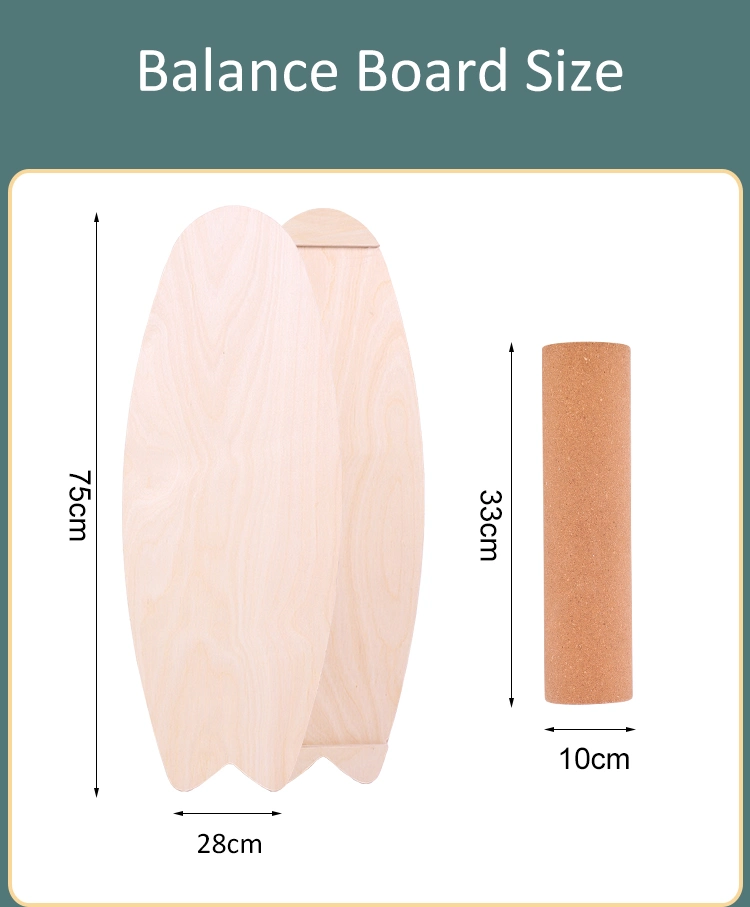 Birch Wooden Balance Board Trainer Use for Surfing Skateboarding Snowboarding Practice, Strengthen Core and Enhance Coordination Non-Slip for Kids and Adult