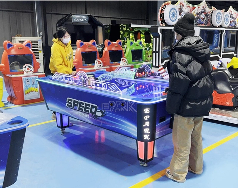 Coin-Operated Kids Physical Fitness Table-Tennis Air Hockey Game Machine for 4 Players Named Hockey Star