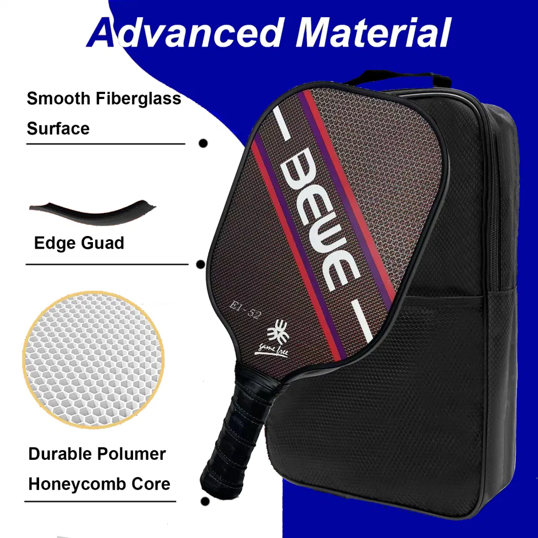 Customized OEM Logo Usapa Passed PE Honeycomb Pickleball Paddle Set of 4 with Carry Bag