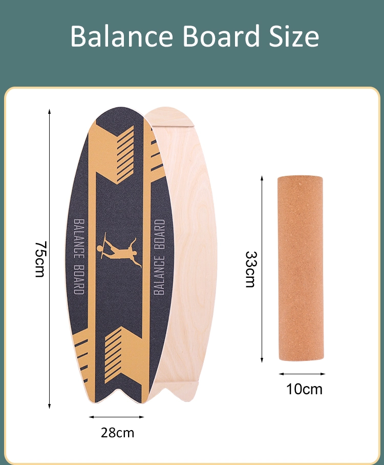 Wooden Balance Board Can Be Adjustable Distance for Hockey Ice Skating Juggling Yoga Soccor Golf Swing Training