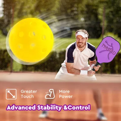  Top Sale Kundengebundene Logo Pickleball Paddles Carbon Fiber Pickleball Paddle Pickleball Set Pickleball Hollow 26 Loch Bälle