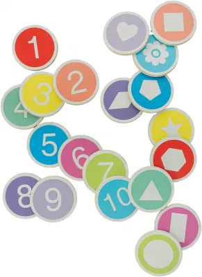 6 Farben Montessori Holzbalance Trittstein Spielzeug, Kinder Spielbrett