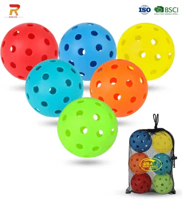  Kundenspezifischer Pickleball Balls Logo Hochwertige Usapa Outdoor 40 Löcher Pickleball Ball