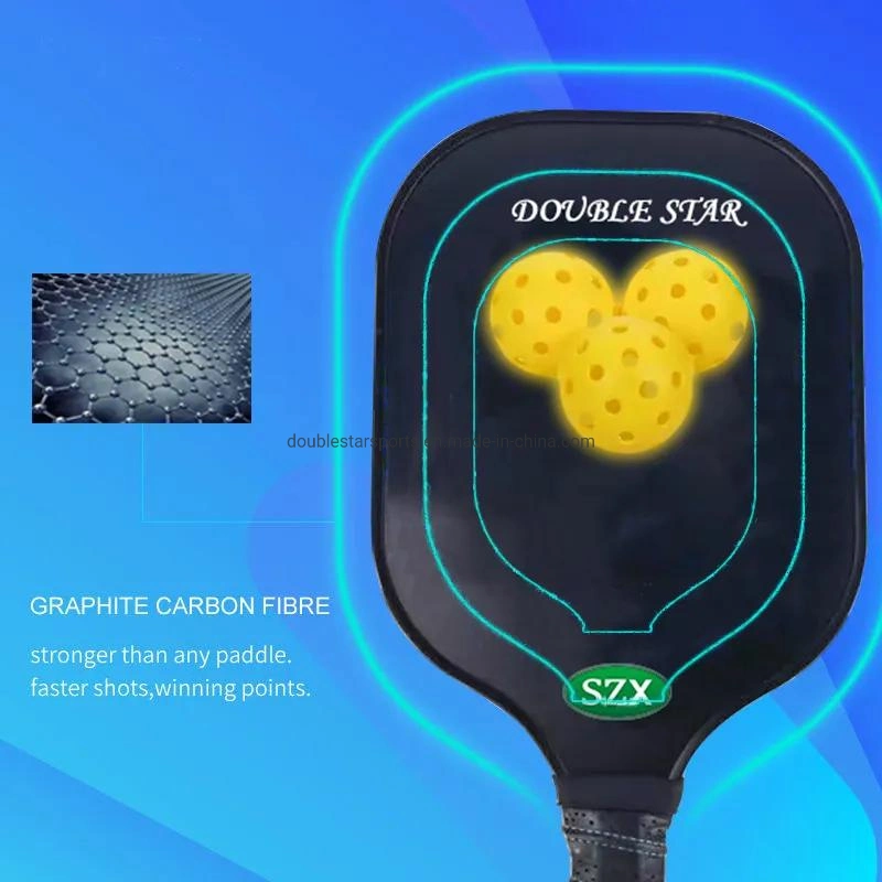 Customized Pickleball Paddle Racket 4 Balls Carbon Fiber Pickle Pad