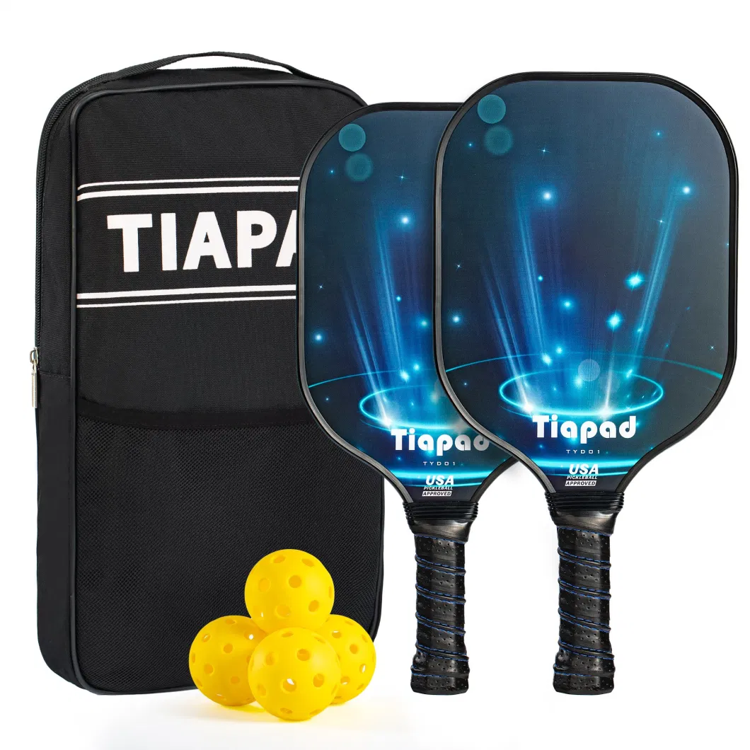 2023 New Arrival Usapa Approved Pickleball Paddle Customized Logo Carbon Fiber PP Honeycomb Core Pickleball Paddle Fiberglass Pickleball Paddles Set