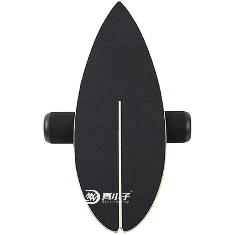 Hot Selling Custom Wooden Wobble Balance Board Stability Trainer Non Slip Surface Balance Board with Cork Roller