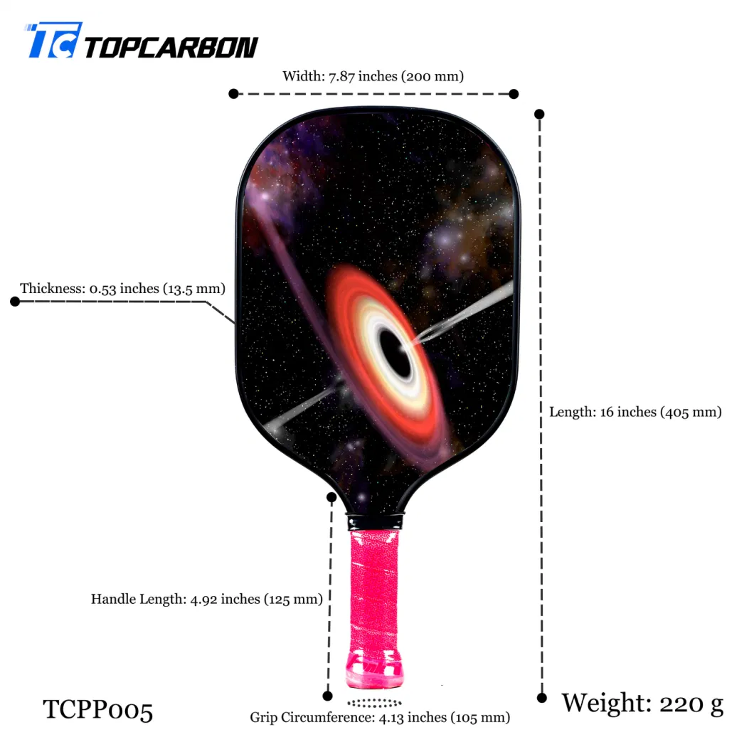 Top-Level Carbon Fiber Fiberglass Usapa Approved PP Core Pickleball Racquet Racket Paddle