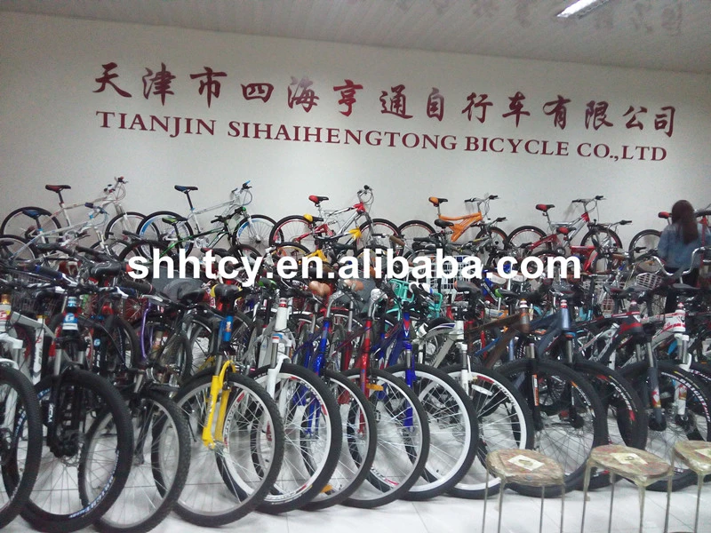 Black-Blue Mountain Bicycle MTB with Alloy Frame