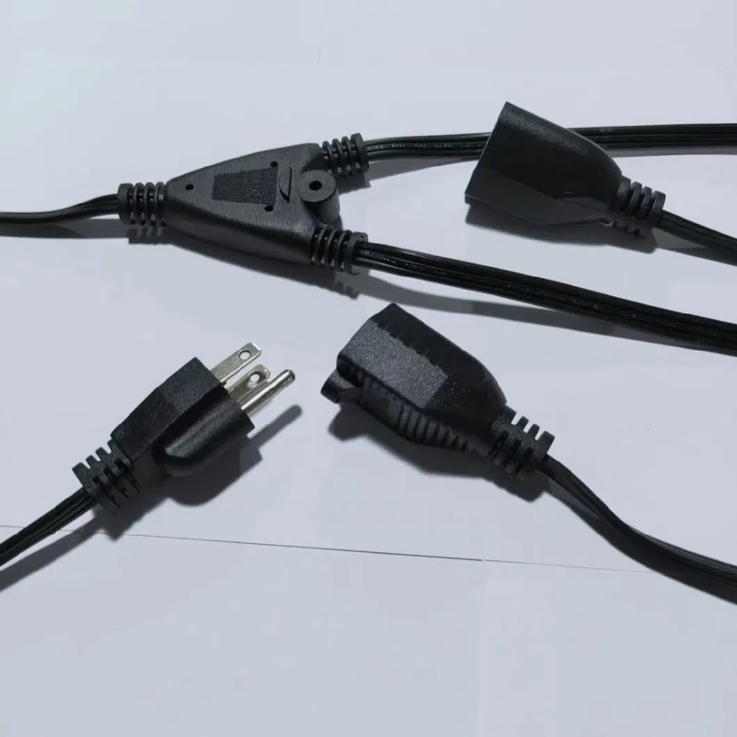 Y-Type 1/2 Us Standard Power Cord UL 3 Prong Plug Power Cord 1/2