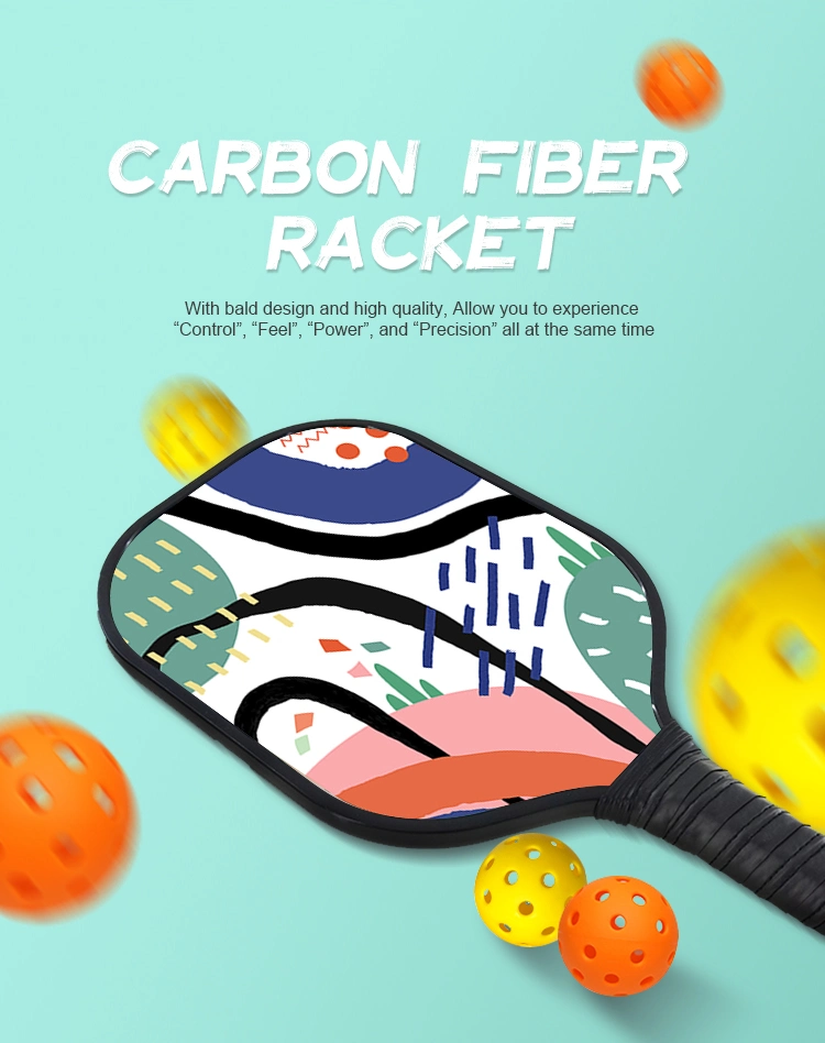 PA Injection Molding Custom Manufacturer PP Racket Pickleball with 4 Carrying Bag T700 Carbon Color Carbon Fiber Pickle Balls