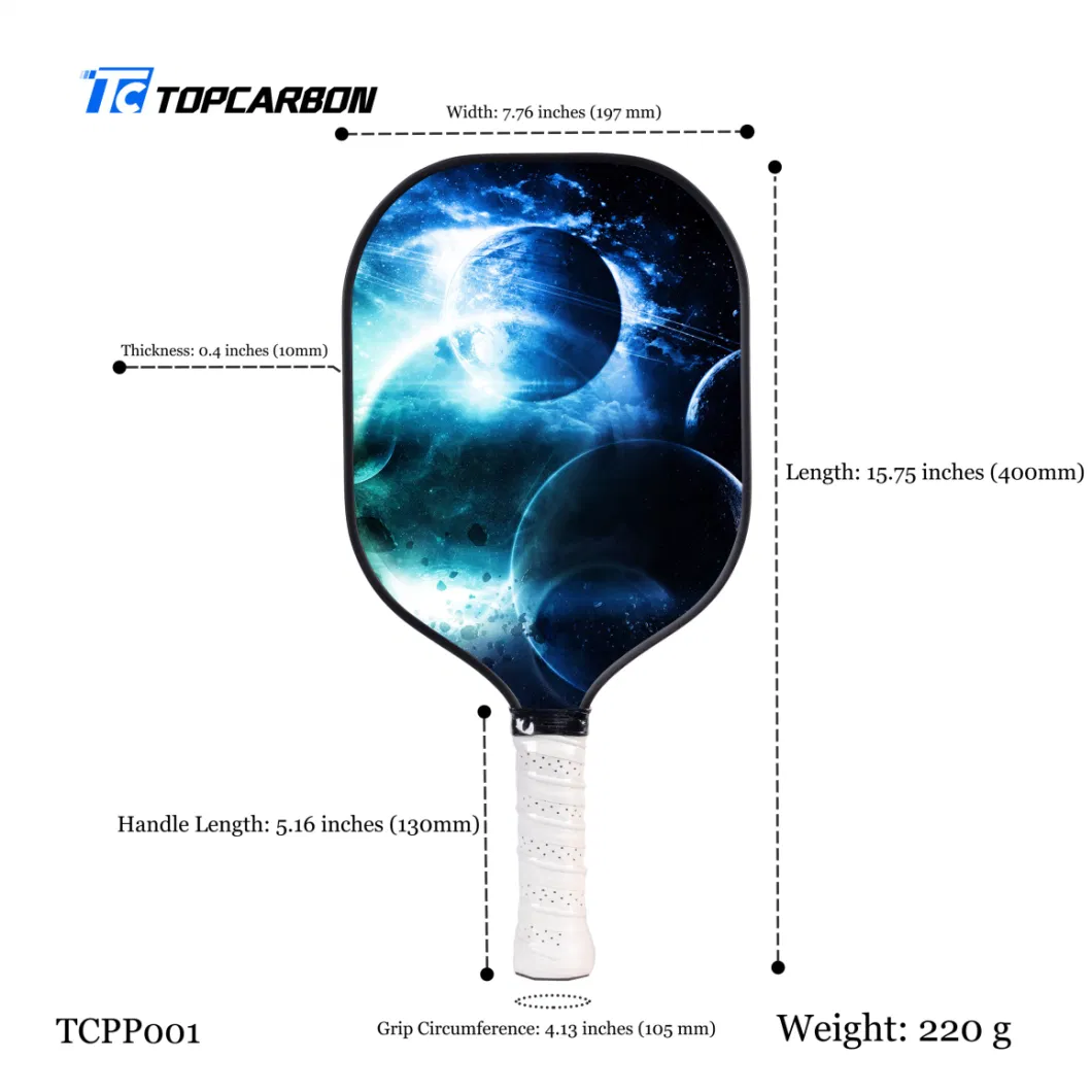 Wholesale Factory Price Fiberglass Surface Pickleball Paddle OEM Design