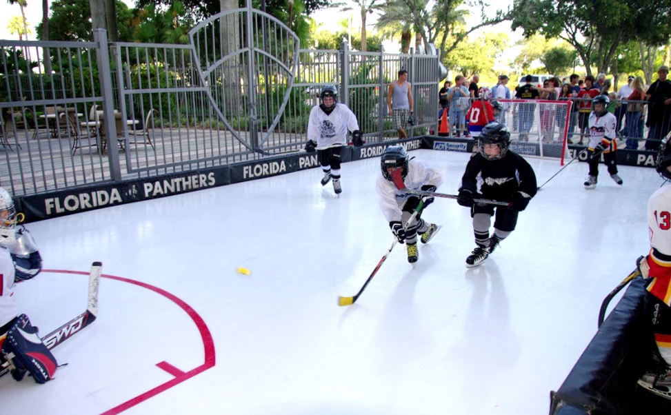 Hockey Flooring Tiles and Synthetic Ice Skating Rink Assemble Synthetic Ice Skating Rink