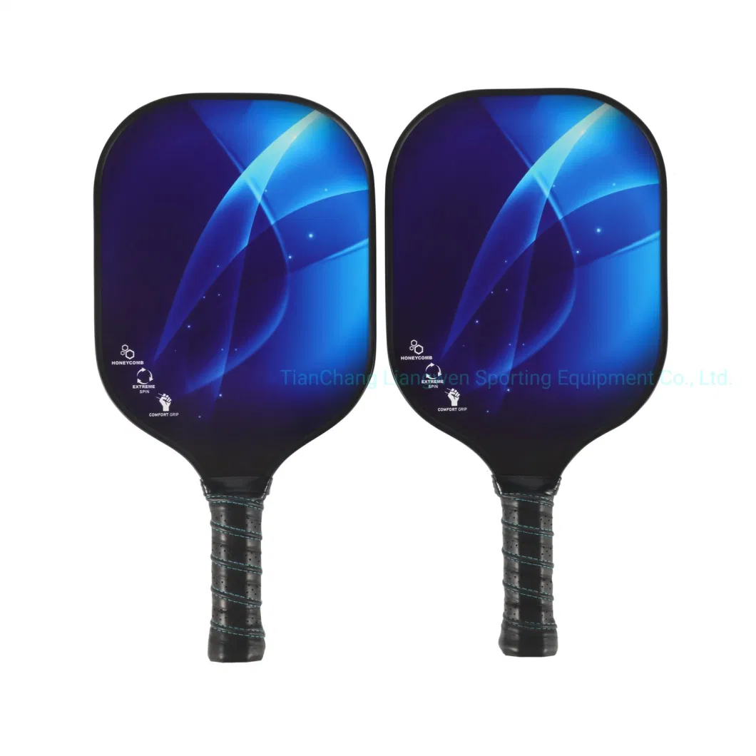 Factory Hot Selling Graphic Custom 3K Weave Carbon Fiber PP Honeycomb Pickleball Paddle