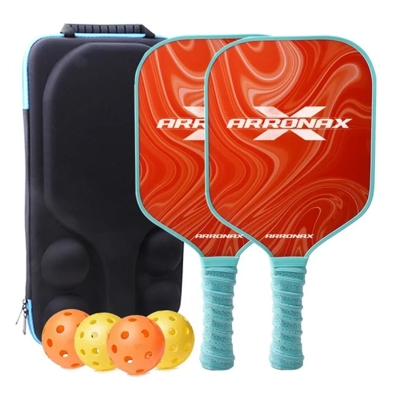 Top Sale Graphite Paddles with 4 Pickleballs and Pickleball Paddle Bag Carbon Fiber Pickleball Paddle Set