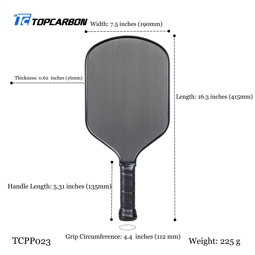 High-Quality Best Selling Raw Carbon Fiber Toray T700 16mm PP Core Pickleball Paddle Racket Set