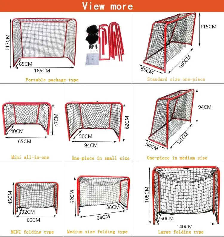 High Quality Indoor Outdoor Steel Tube Holistic Indivisible Ice Hockey Goal