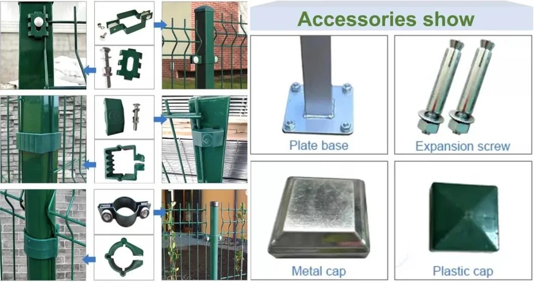 Outdoor 3D Welded Wire Mesh Fencing New Design Iron Gate Wrought Iron Main Gate Design Triangle Bend Fence Farm Fencing Aluminum Fence Panel Horse Stable