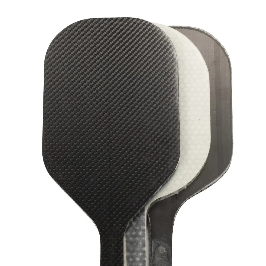 Different Shape Carbon Fiber Face with Honeycomb Polypropylene Core Elongated Pickleball Paddle