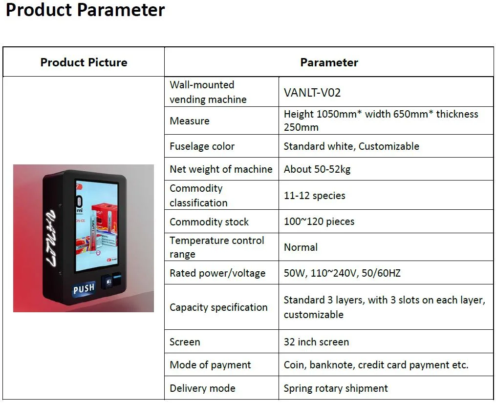 Automatic Cold Energy Drink Vape Vending Machine for Soda and Food