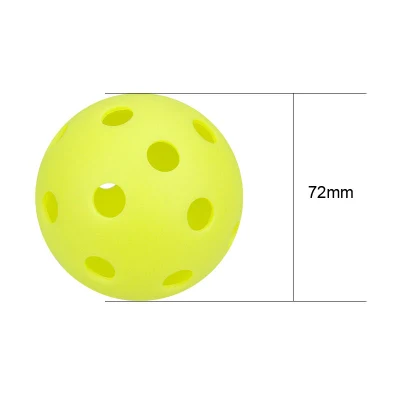 Fábrica de calidad 12pcs 26 hoyos personalizados bolas de Pickleball interiores con Bolsa de transporte de malla 72mm Picklebones