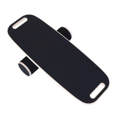 Tabla de equilibrio de madera con rodillo entrenador para deportes de ejercicio Yoga Juggle Entrenamiento fácil de llevar a cualquier parte