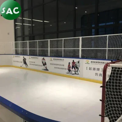 Venta caliente White Hard Plastic Patinaje Pisos/pista de hielo Tablero de Dasher Hockey Wall Board