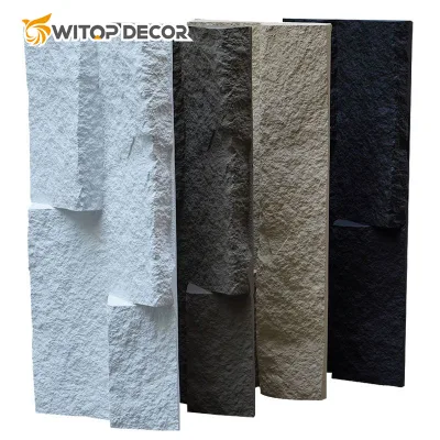 Panel aislante ligero de material de imitación, piedra de ujiño PU, placa de piedra de pared de instalación fácil y rápida