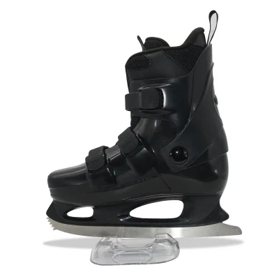Venta caliente duradera ajustable Hard Shell el hockey patines de hielo zapatos