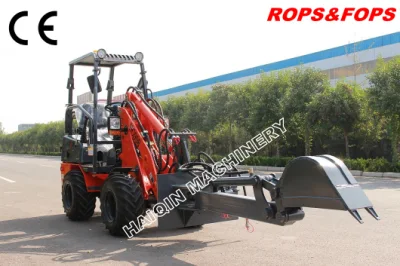 Marca Haiqin certificada CE (HQ908) con Digger minicargadora articulado